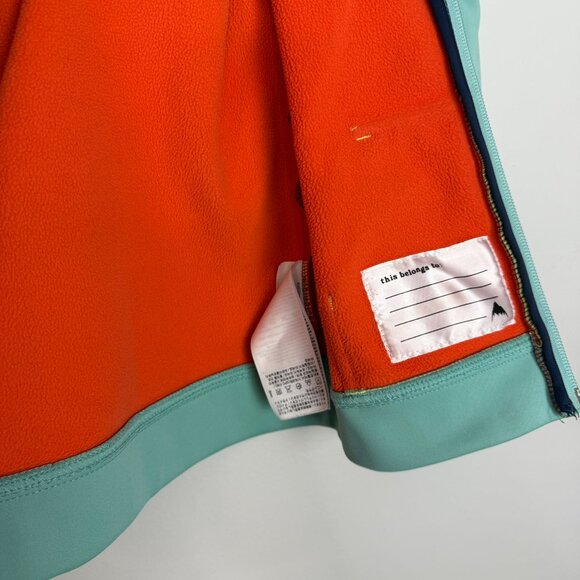 Burton Snowboard Zip Up Sweatshirt Jacket Small Boys Kids Waterproof Sz 5/6 - Picture 10 of 13